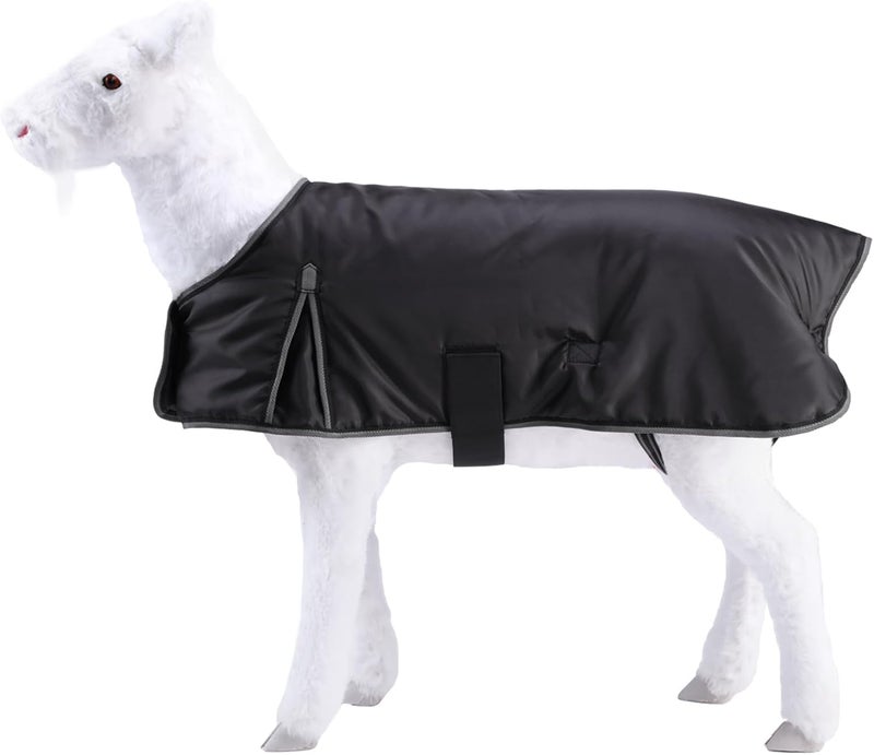 Gallopoff Winter Goat Blanket - 100g Fill Insulated, Waterproof Windproof and Breathable, Adjustable Cold Weather Coat for Goats Black X-Small - Image 1